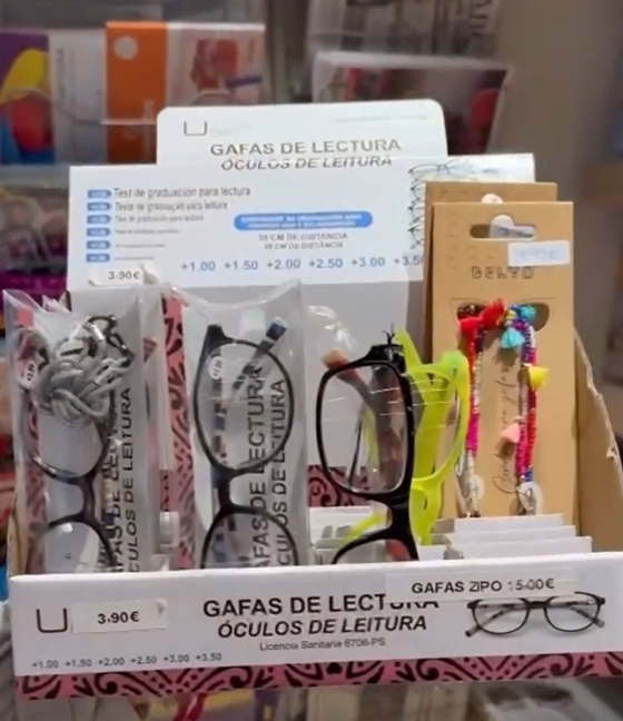 Gafas de cerca